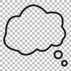 Wall Mural - Speech bubble isolated on transparent background. Vector illustration.