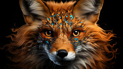 Wall Mural - portrait of a fox