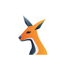 Wall Mural - Kangaroo Logo Design Template. Creative Animal Logotype concept icon