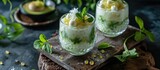 Mixed Bandung Ice, Oyen Ice. A cold Asian dessert with tapioca pearls, jackfruit, avocado, coconut, and condensed milk.