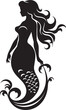 © BABBAN - Tritons Harmony Vector Mermaid Emblem Majestic Marine Muse Black Mermaid Logo Icon
