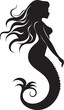 © BABBAN - Nautical Nymph Black Mermaid Vector Icon Ethereal Enchantment Vector Mermaid Symbol