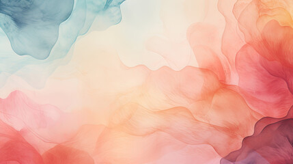 Sticker - Ivory abstract colorful watercolor background