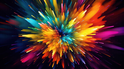 Canvas Print - abstract art unleashed: a modern background bursting with vibrant colors and colorful splashes