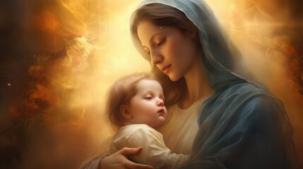 Wall Mural - The day Saint Mary became Mother of God