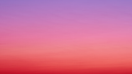 Wall Mural - Sky gradient from purple to red sunset, photography nature sunset background