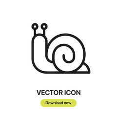 Poster - Slug icon vector. Linear-style sign for mobile concept and web design. Slug symbol illustration. Pixel vector graphics - Vector.