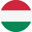 © cool vp - Round Hungary flag vector . Round Hungarian flag isolated on white background