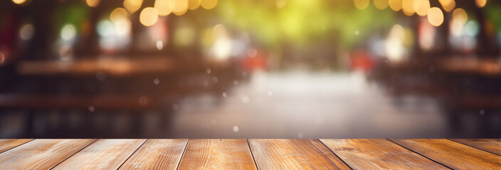 Canvas Print - empty wooden table background