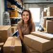 © DALU11 - Entrepreneurial woman packing packages to send them. Online business.
