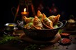 Mouthwatering and Aromatically Rich Traditional Indian Samosa. A Delectable Indulgence