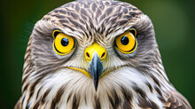 Close Up Portrait Of A Red-tailed Hawk