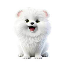 A White Fluffy Dog With A Smiling Face