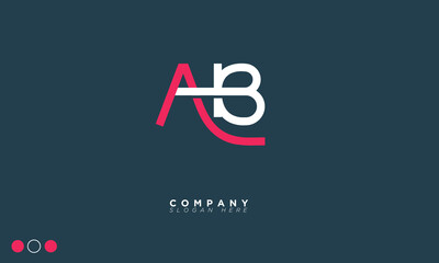 AB Alphabet letters Initials Monogram logo BA, A and B