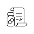Prescription medication, linear icon. Line with editable stroke