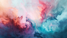 An Abstract Image Showcasing A Harmonious Blend Of Pastel Hues, Creating A Soft, Ethereal Atmosphere With Smooth Gradients And Subtle Textures Resembling Watercolor Effects.