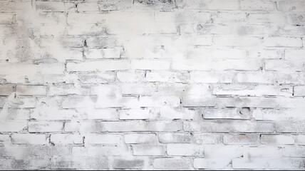 Wall Mural - White brick wall texture. Age weathered brick background. White exterior texture of an old brick wall. Old white brick wall background texture.