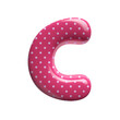 © chris3d - Polka dot letter C - Capital 3d pink retro font - suitable for Fashion, retro design or decoration related subjects