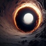 Fototapeta Perspektywa 3d - black hole but seen from inside