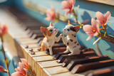 ピアノとネコちゃん(桜）-3
