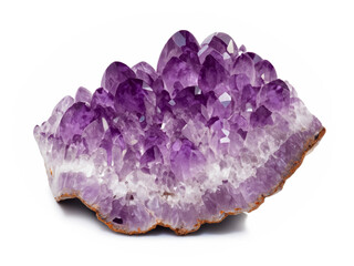 Wall Mural - amethyst crystal geode geological isolated on white