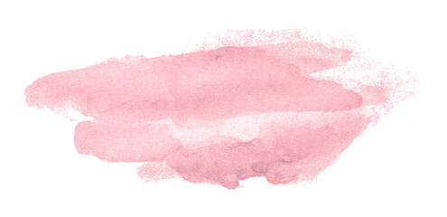 Wall Mural - Pink watercolor background. Artistic hand paint. Isolated on transparent background.