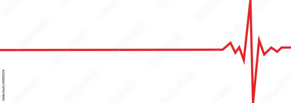 ECG graph, Heartbeat ecg electrocardiogram, pulse rate vector graph ...