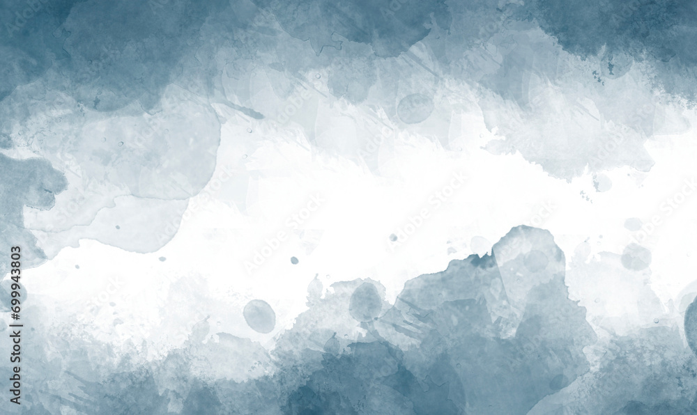Abstract blue watercolor paint grunge texture background. navy blue ink ...