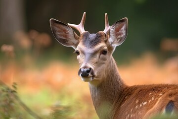 Wall Mural - meadow deer Red