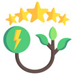 © arga muria - Energy Star multi color icon, related to renewable energy, green energy. use for web, digital and app development