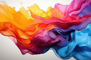 Fototapete - Bright, multicolored abstraction as a background, Illustration for cover, interior design, AI generative.