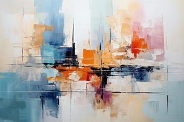 Fototapete - Bright, multicolored abstraction as a background, Illustration for cover, interior design, AI generative.