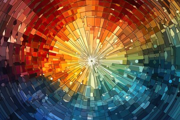 Fototapete - Bright, multicolored abstraction illustrating the symbolic meaning, background, Illustration for cover, interior design, AI generative.