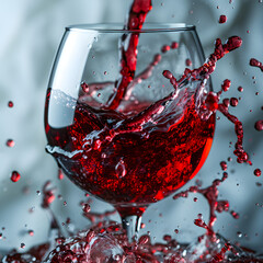 splash of pouring wine, wine splash, Realistic flow of refreshment