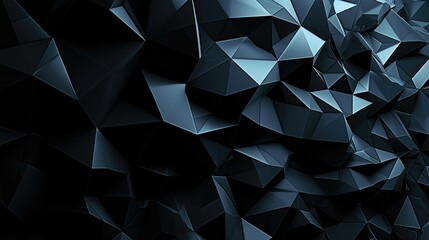 Wall Mural - abstract polygonal background, abstract black crystal background, Dark geometric poly background