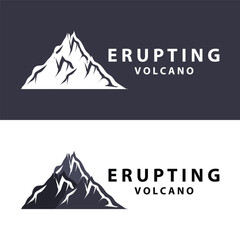 Volcano logo design inspiration natural scenery volcano eruption mountain elegant premium