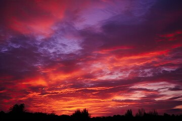 Wall Mural - design background clouds sky colorful sunset orange red purple