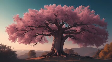 tree in the sunset