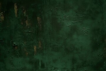Wall Mural - up close stressed design background abstract grunge surface metal scratched old green dark