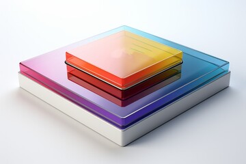 Clean UI Design Icon for User Interface Editing Software, on an isolated Minimalist White background, Generative AI