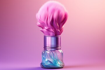 Creative Brush Icon for Artistic Editing Software, on an isolated Artist Pink background, Generative AI