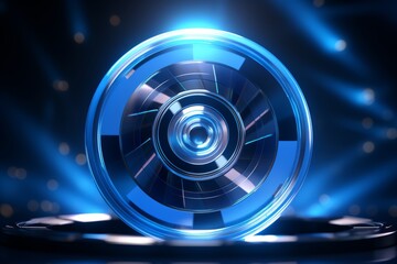 Dynamic Animation Icon for Animation Editing Software, on an isolated Animation Blue background, Generative AI