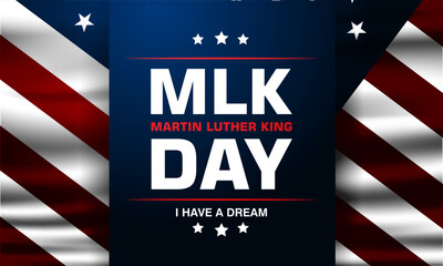 Wall Mural - Happy Martin Luther King Day Background Vector Illustration