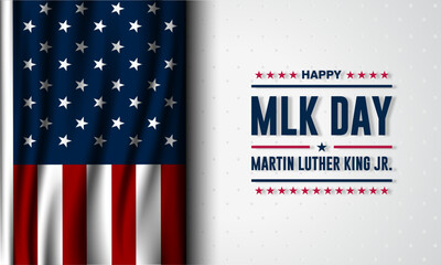 Wall Mural - Happy Martin Luther King Day Background Vector Illustration