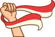 Tangan Membawa Bendera Kemerdekaan, Indonesian Independence Day