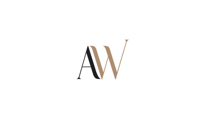 AW, WA , A , W , Abstract Letters Logo Monogram