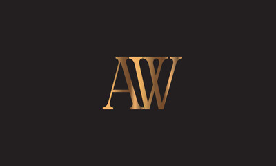 AW, WA , A , W , Abstract Letters Logo Monogram