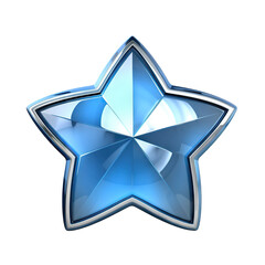 Wall Mural - blue digital star cut out