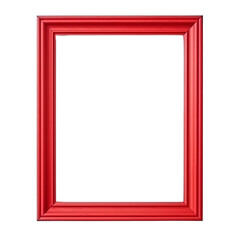 Red Picture Frame Isolated Transparent, Generative AI