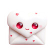 © ion - a white envelope with pink eyes and a smiling face